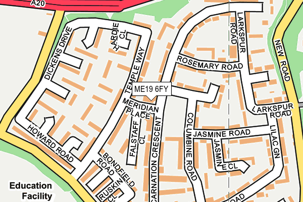 ME19 6FY map - OS OpenMap – Local (Ordnance Survey)