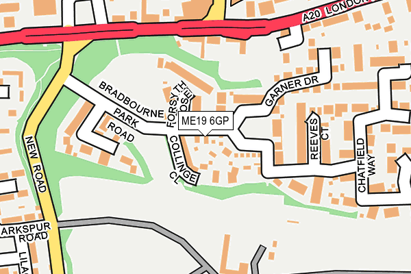 ME19 6GP map - OS OpenMap – Local (Ordnance Survey)