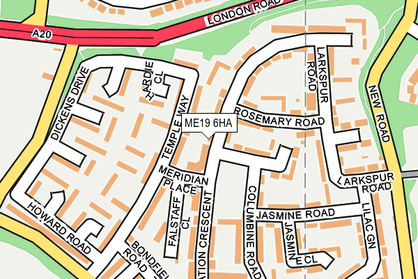 ME19 6HA map - OS OpenMap – Local (Ordnance Survey)