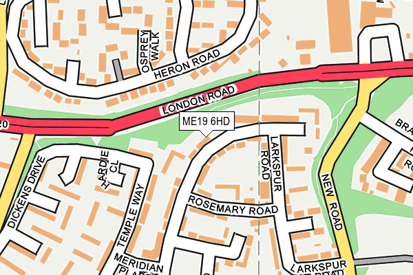 ME19 6HD map - OS OpenMap – Local (Ordnance Survey)