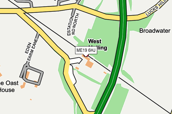 ME19 6HJ map - OS OpenMap – Local (Ordnance Survey)