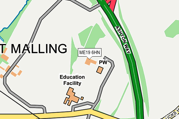 ME19 6HN map - OS OpenMap – Local (Ordnance Survey)