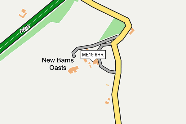 Map of NEW BARNS OASTS LIMITED at local scale
