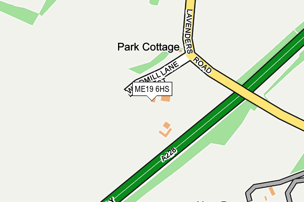 ME19 6HS map - OS OpenMap – Local (Ordnance Survey)