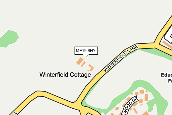 ME19 6HY map - OS OpenMap – Local (Ordnance Survey)