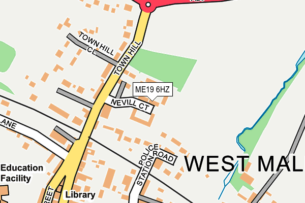 ME19 6HZ map - OS OpenMap – Local (Ordnance Survey)