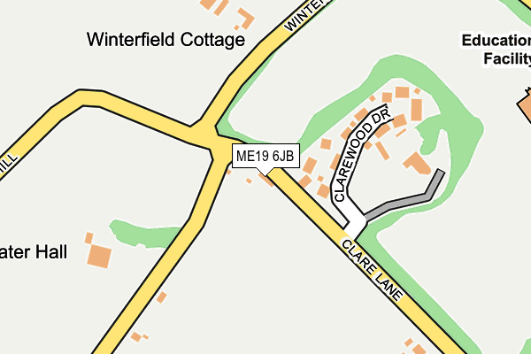 ME19 6JB map - OS OpenMap – Local (Ordnance Survey)