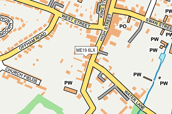 ME19 6LX map - OS OpenMap – Local (Ordnance Survey)