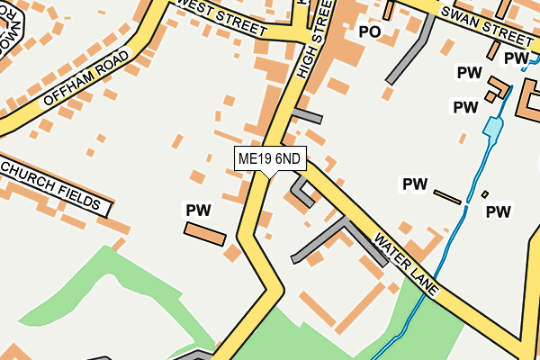 ME19 6ND map - OS OpenMap – Local (Ordnance Survey)