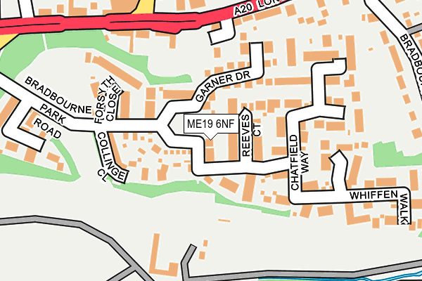 ME19 6NF map - OS OpenMap – Local (Ordnance Survey)