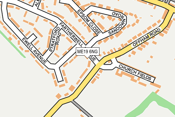 ME19 6NG map - OS OpenMap – Local (Ordnance Survey)