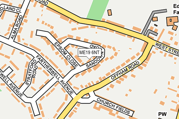 ME19 6NT map - OS OpenMap – Local (Ordnance Survey)