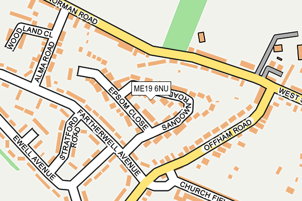 ME19 6NU map - OS OpenMap – Local (Ordnance Survey)