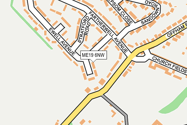 ME19 6NW map - OS OpenMap – Local (Ordnance Survey)