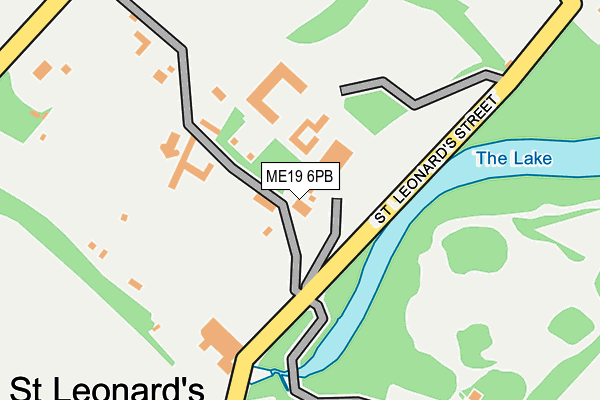 ME19 6PB map - OS OpenMap – Local (Ordnance Survey)