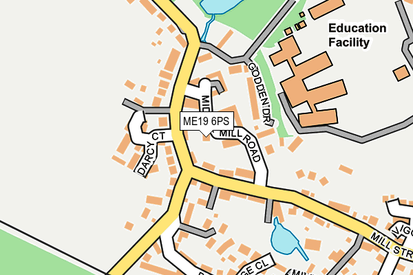 ME19 6PS map - OS OpenMap – Local (Ordnance Survey)