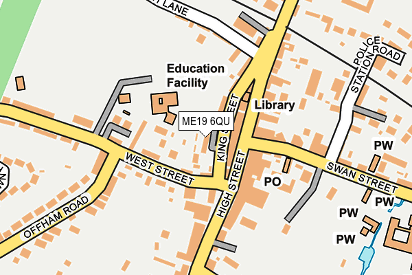 ME19 6QU map - OS OpenMap – Local (Ordnance Survey)