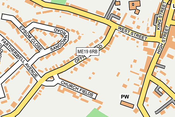 ME19 6RB map - OS OpenMap – Local (Ordnance Survey)