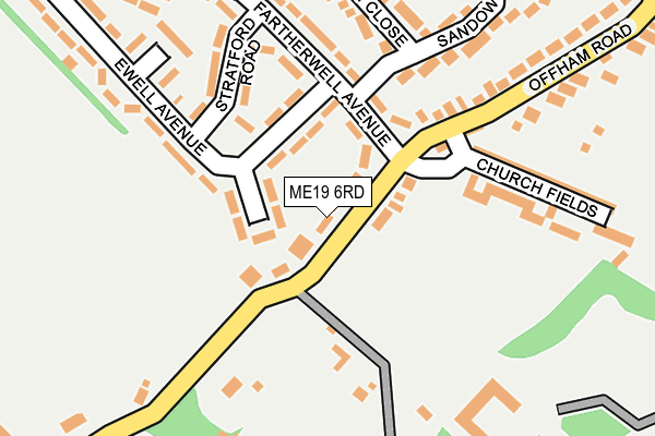 ME19 6RD map - OS OpenMap – Local (Ordnance Survey)