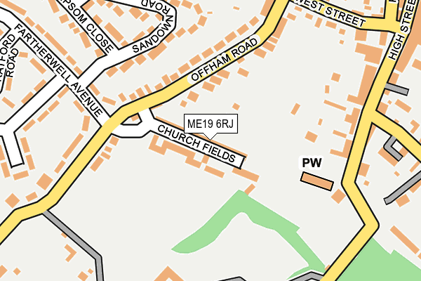 ME19 6RJ map - OS OpenMap – Local (Ordnance Survey)