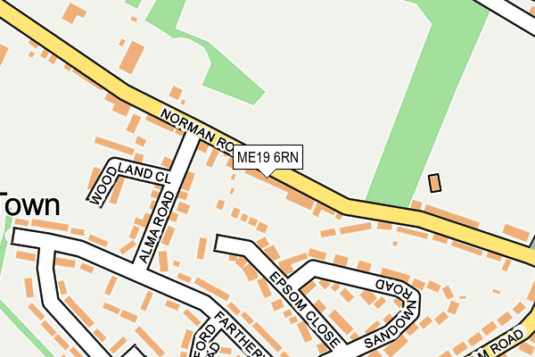 ME19 6RN map - OS OpenMap – Local (Ordnance Survey)