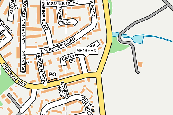 ME19 6RX map - OS OpenMap – Local (Ordnance Survey)