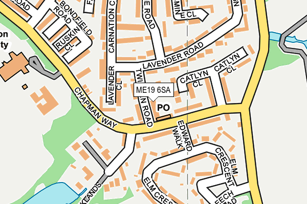 ME19 6SA map - OS OpenMap – Local (Ordnance Survey)