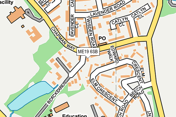 ME19 6SB map - OS OpenMap – Local (Ordnance Survey)