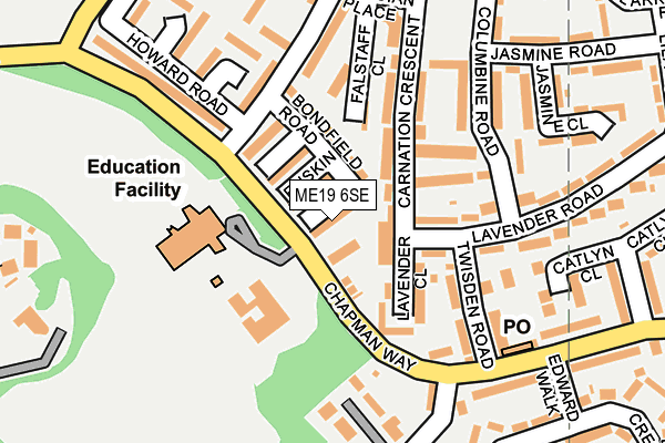 ME19 6SE map - OS OpenMap – Local (Ordnance Survey)