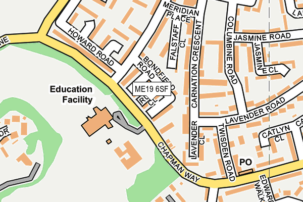 ME19 6SF map - OS OpenMap – Local (Ordnance Survey)