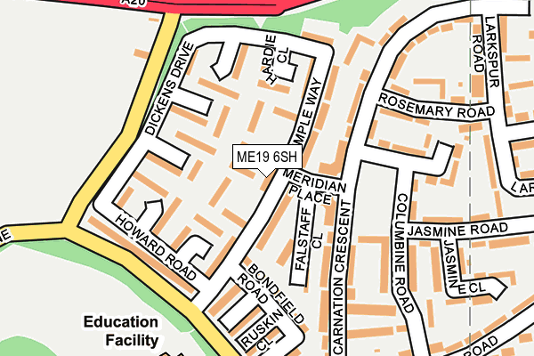 ME19 6SH map - OS OpenMap – Local (Ordnance Survey)