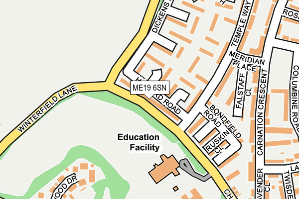 ME19 6SN map - OS OpenMap – Local (Ordnance Survey)