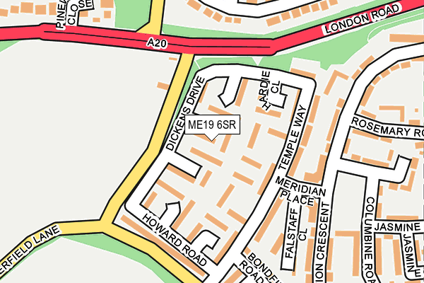 ME19 6SR map - OS OpenMap – Local (Ordnance Survey)