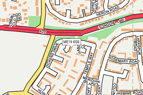 ME19 6SS map - OS OpenMap – Local (Ordnance Survey)
