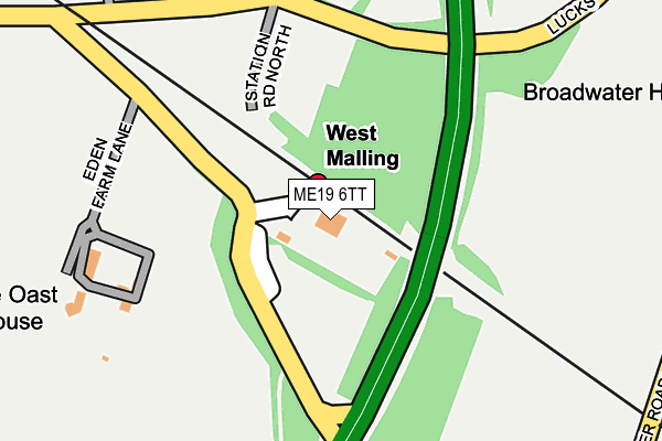 ME19 6TT map - OS OpenMap – Local (Ordnance Survey)