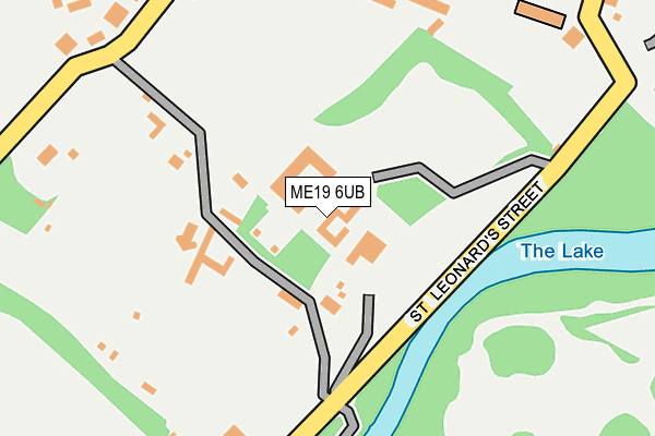 ME19 6UB map - OS OpenMap – Local (Ordnance Survey)