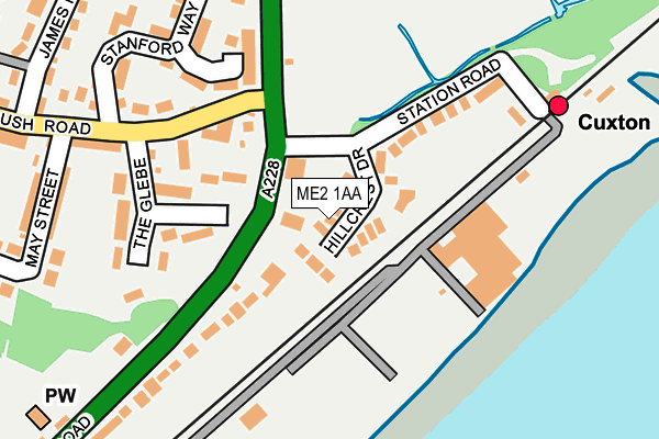 ME2 1AA map - OS OpenMap – Local (Ordnance Survey)