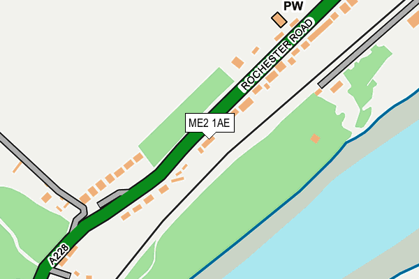 ME2 1AE map - OS OpenMap – Local (Ordnance Survey)