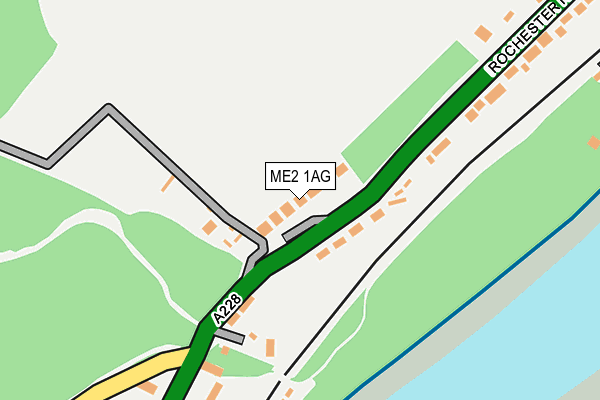 ME2 1AG map - OS OpenMap – Local (Ordnance Survey)