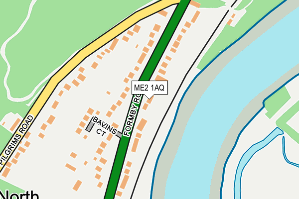 ME2 1AQ map - OS OpenMap – Local (Ordnance Survey)