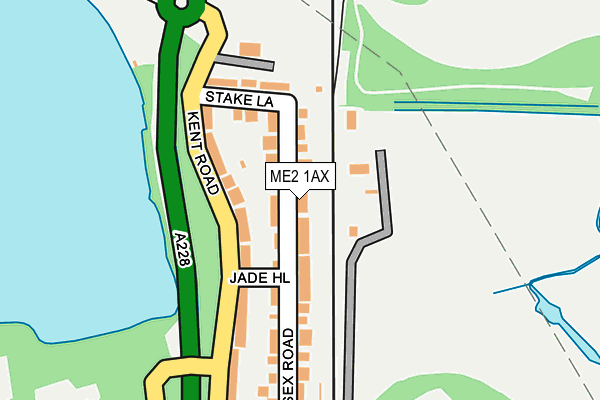 ME2 1AX map - OS OpenMap – Local (Ordnance Survey)