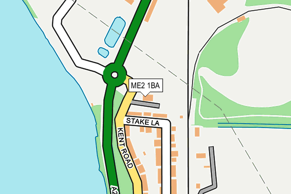ME2 1BA map - OS OpenMap – Local (Ordnance Survey)