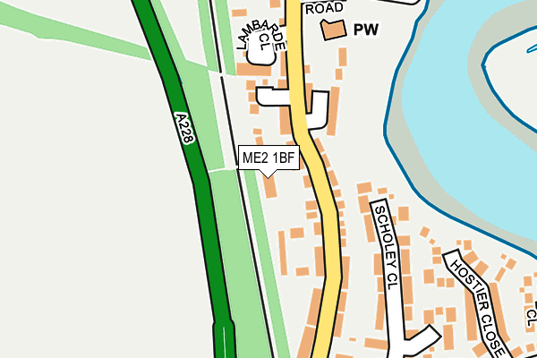ME2 1BF map - OS OpenMap – Local (Ordnance Survey)