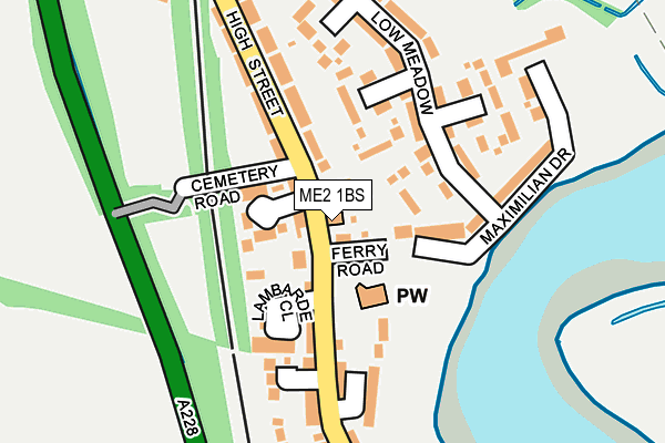 ME2 1BS map - OS OpenMap – Local (Ordnance Survey)