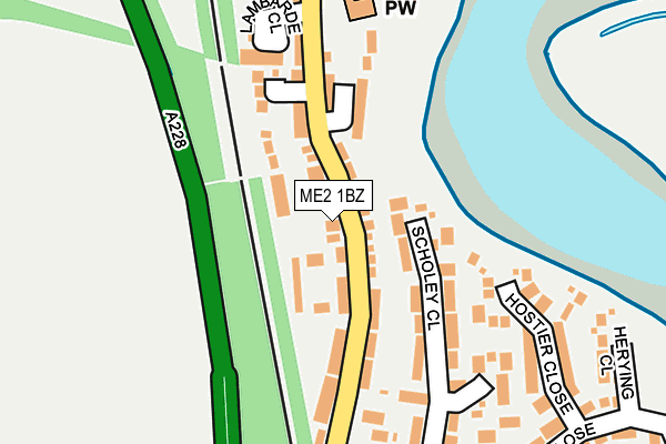 ME2 1BZ map - OS OpenMap – Local (Ordnance Survey)