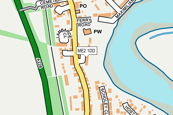 ME2 1DD map - OS OpenMap – Local (Ordnance Survey)