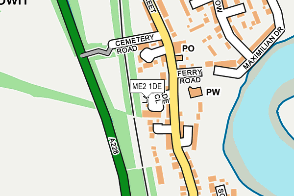 ME2 1DE map - OS OpenMap – Local (Ordnance Survey)