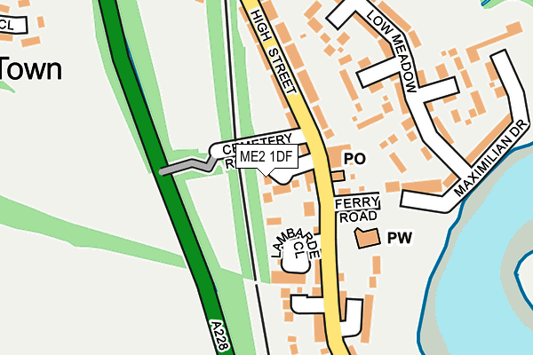 ME2 1DF map - OS OpenMap – Local (Ordnance Survey)