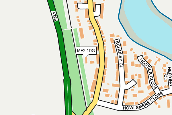 ME2 1DG map - OS OpenMap – Local (Ordnance Survey)