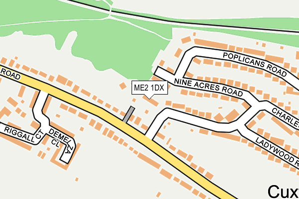 ME2 1DX map - OS OpenMap – Local (Ordnance Survey)